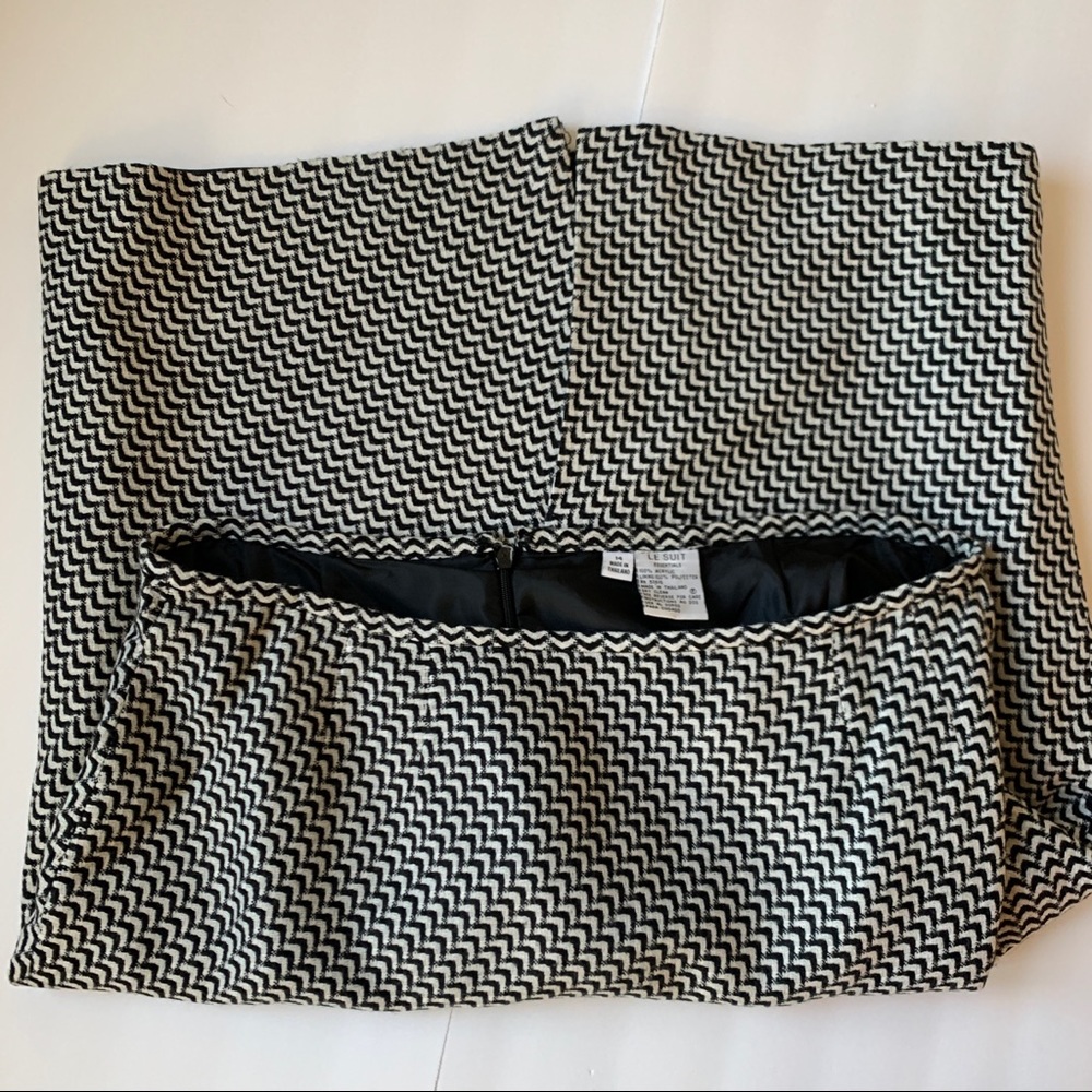 LE SUIT Black & White Pencil Skirt size 14